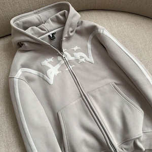 Sweat à capuche pour homme à épaules tombantes personnalisé 480 500 GSM Coupe ample et ample en molleton français Streetwear - Product Image 2