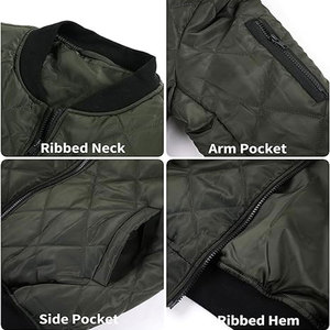 เสื้อแจ็กเก็ตบอมเบอร์สำหรับผู้ชายเสื้อโค้ทผ้าโพลีเอสเตอร์100% สั่งทำใหม่ - Product Image 5