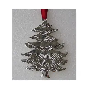 Ornamento colgante de árbol de Navidad, decoración de fiesta de Metal y aluminio, de lujo para Festival