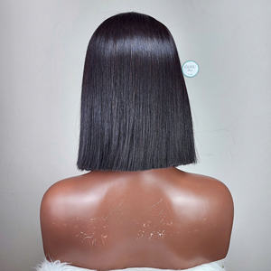 12A Grade Super Double Drawn 4x4 Lace Closure Vietnamese Raw Hair Bone Straight Short <b>Bob</b> <b>Wig</b> Cheap Glueless Human Hair <b>Wigs</b> - Product Image 3