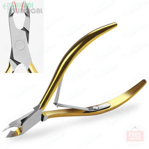 Pince à ongles à cuticules professionnelle avec pointe de 7mm et revêtement demi-noir fabriqué au Pakistan - Product Image 2