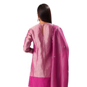 Ensemble Kurta Palazzo rose brodé à la main, vente en gros de vêtements ethniques pour femmes, fournisseur d'usine, tenue de fête et de mariage personnalisée - Product Image 5
