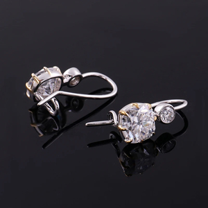 Pendientes VVS Moissanite Diamond Hip Hop para mujer, Oro Sólido de 14K con plata de lujo chapada en oro, joyería de gama alta 925 - Product Image 6