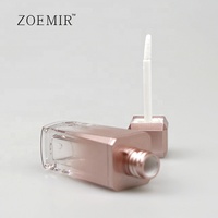 Tube de brillant à lèvres dégradé à paroi épaisse de 8 ml, conteneur carré transparent pour huile à lèvres, flacon de teinte à lèvres, emballage de maquillage personnalisé en gros