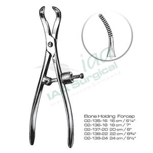 Pinzas de Acero Inoxidable de Alta Calidad para Sujeción de Huesos, 20 cm, Pinzas Ortopédicas de Reducción 02-077-20, Instrumentos Quirúrgicos - Product Image 2