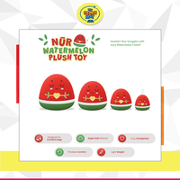 Vente à l'échelle mondiale de jouets islamiques de qualité supérieure 20cm oreiller en peluche en forme de fruit de pastèque pour les cadeaux de l'Aïd et du Ramadan au prix de gros
