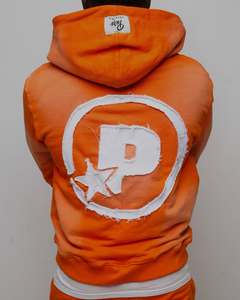 Men's Sun Fad <b>Distress</b> Zipper Hoodie Jogger Sweatpants Sets Men <b>Distress</b> Embroidery Acid Wash Tracksuit Mens Jogger Set - Product Image 6