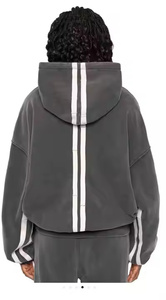 Nouvelle Mode Stripe Graphic Haute Qualité Surdimensionné Homme Sweat À Capuche Punk Hip Hop StreetwearY2K Zip up Hoodie Hommes Vêtements - Product Image 3