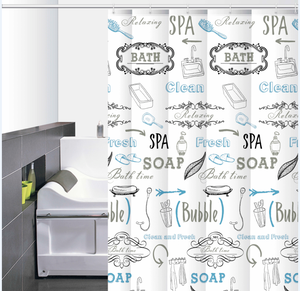 BOEN Ensemble <span class=keywords><strong>de</strong></span> <span class=keywords><strong>rideau</strong></span> <span class=keywords><strong>de</strong></span> <span class=keywords><strong>douche</strong></span> <span class=keywords><strong>transparent</strong></span> moderne en PVC/EVA/PEVA <span class=keywords><strong>avec</strong></span> <span class=keywords><strong>motif</strong></span> carré pour une utilisation dans la salle <span class=keywords><strong>de</strong></span> bain à la maison ou à l'hôtel - Product Image 4