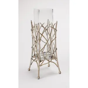 Urna de Flores de Compromiso de Hierro Estilo Costero Real en Dorado para Eventos Festivos, Mesas de Recepción por Zahid Exports, Florero - Product Image 1