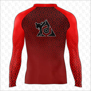 Ropa de entrenamiento físico de compresión de secado rápido de manga completa para hombre, estampado de sublimación personalizado de longitud larga, venta al por mayor de MMA - Product Image 4