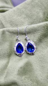 Nouvelles boucles d'oreilles en argent sterling 925 avec pierre précieuse tanzanite, design bohème pour fiançailles, mariage et fête - Product Image 5