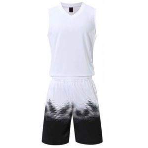 Servicio OEM 100% poliéster uniformes de baloncesto sin mangas conjunto secado rápido nuevos uniformes de baloncesto unisex - Product Image 2
