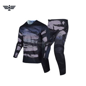 Ensemble de maillot et pantalon de motocross personnalisé, équipement de moto tout-terrain, respirant, séchage rapide, % polyester, combinaison de course moto - Product Image 3