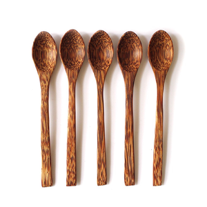 Cuillère en bois de noix de coco-Ustensile écologique fabriqué à la main du Vietnam Cuillère à noix de coco naturelle Texture en bois naturel - Product Image 2