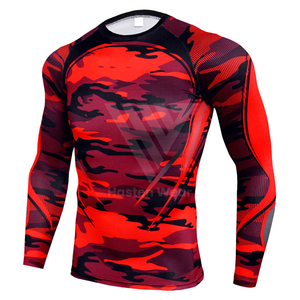 Athletic Wear Custom Logo Men's Soft Fit Long Sleeve Workout <b>Rashguard</b> Cool Dry Compression Fitness Wear Rash Gaurds - Product Image 3