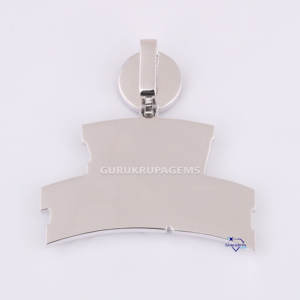 Élégant pendentif lettre classique en or blanc 14 ct avec diamants de laboratoire Bling Bling parfait pour les occasions spéciales - Product Image 6