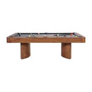 Table de billard multifonctionnelle 4 en 1, billard, snooker, jeu de divertissement à domicile, pieds en bois massif, poches en cuir, caoutchouc - Product Image 4