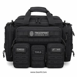 Kit de terrain pour empreintes digitales et traces latentes, en Nylon Cordura 1000D, avec bande de levage de poudre CSI et pack de traitement pour la scène de crime - Product Image 1