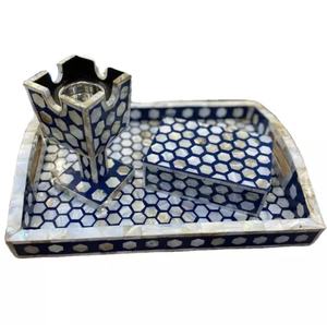 Vente à la mode de vadrouille de luxe/résine/panneau MDF ensemble de porte arrière boîte de plateau d'incrustation de résine et ensemble d'encensoir pour la maison de luxe indien fait à la main - Product Image 4