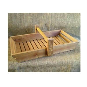 Cubo de madera rústico Estilo Vintage maceta hecha a mano cesta de almacenamiento ecológica para jardín terraza balcón y decoración de boda - Product Image 3