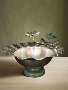 Tazón Decorativo Plateado de Moda, Centro de Mesa Elegante Hecho a Mano para Mesa de Comedor, Sala de Estar y Decoración Moderna del Hogar - Product Image 4