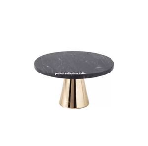 Support à gâteau rond élégant en métal avec base en cristal couleur et taille personnalisables écologiques - Product Image 5