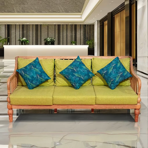 Indochine โซฟาไม้เชสเตอร์ฟิลด์หรูหราทันสมัยเฟอร์นิเจอร์ห้องนั่งเล่นสำหรับโรงแรมอพาร์ทเมนท์มีที่นั่ง - Product Image 1