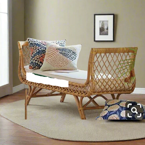 Daybed en rotin de canne naturelle. Canapé élégant et polyvalent par le fabricant indien au prix de gros - Product Image 3