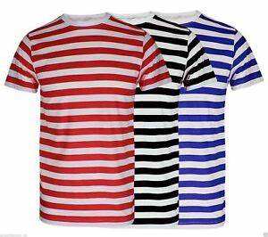 Camiseta a rayas para hombre, camiseta formal de manga corta con cuello redondo, Impresión de descarga de 180 gramos por Tirupur Manufacturing Company - Product Image 2