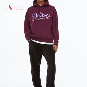 Sudadera con capucha de otoño con cremallera completa Proveedor de sudadera con logotipo personalizado de poliéster/algodón teñido liso - Product Image 3