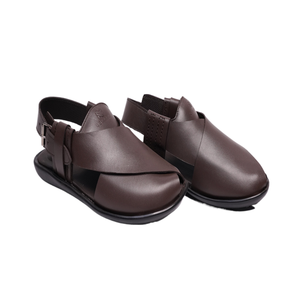 Fournisseur direct d'usine de sandales en cuir faites à la main pour hommes chaussures habillées pour hommes de la meilleure qualité couleur marron foncé et noir en gros - Product Image 1