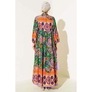 Vestido estampado con botones delanteros Esmeralda - Product Image 3