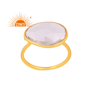 แหวนพลอยอเมทิสต์สีเขียวธรรมชาติชุบทอง18K ดีไซน์ล่าสุดแหวนวางซ้อนกันได้เครื่องประดับจากผู้ผลิต - Product Image 2