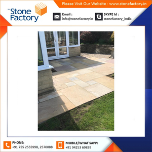 Paquete de patio de arenisca de menta húmeda moderna de alta demanda Acabado de superficie afilado Precio con descuento - Product Image 6
