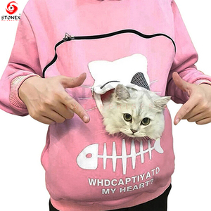 Sudadera de mujer Animal Pouch Hoodie Top Carry Cat Transpirable Pullover Blusa Sudaderas con capucha hechas a medida - Product Image 5