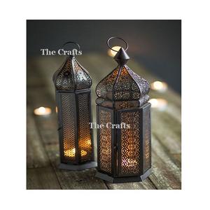 Iron Black Color Lantern <b>Set</b> <b>Of</b> Two Different Size Prime Quality Hanging Lantern For Wedding And Home Decoration Usage - Product Image 1