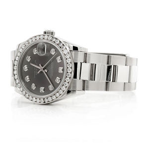 Montre à quartz pour homme en acier inoxydable avec cadran carré en verre et diamants Moissanite VVS, style Fashion Iced Out - Product Image 2