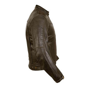 Vestes en cuir véritable de la meilleure qualité pour hommes pour l'automne hiver veste d'hiver en cuir teint uni de style High Street - Product Image 4