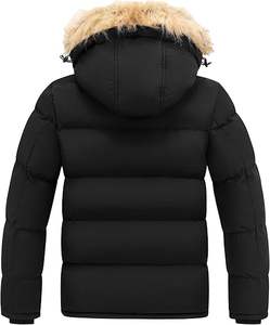 Veste longue matelassée imperméable épaisse pour homme, grande taille, best-seller, col montant, toile noire, design à bulles, style streetwear - Product Image 1