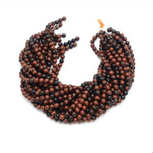 Cuentas de Piedra, Cuentas de Obsidiana Caoba, Hilo de Cuentas de Piedra, Joyería de Piedra, Gema Suave Suelta, Collar Curativo, Cristal Natural, Mayorista - Product Image 4