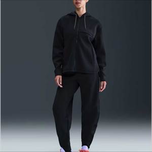 Ensemble de survêtement en coton lourd brodé pour l'automne, sweat-shirt à capuche surdimensionné, streetwear, tissu doux, vente en gros directe d'usine - Product Image 4