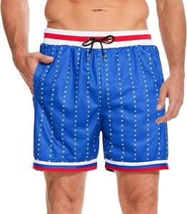 Short d'été décontracté de haute qualité pour hommes, personnalisé, nouveau logo, maille, polyester, taille élastique, séchage rapide. - Product Image 1