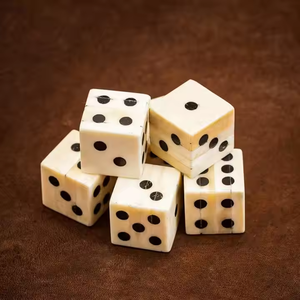 Dés à jouer en os de qualité supérieure faits à la main, toucher réel, style ange de l'amour, polis, accessoires de jeux de rôle, Ludo, jeux d'intérieur - Product Image 5