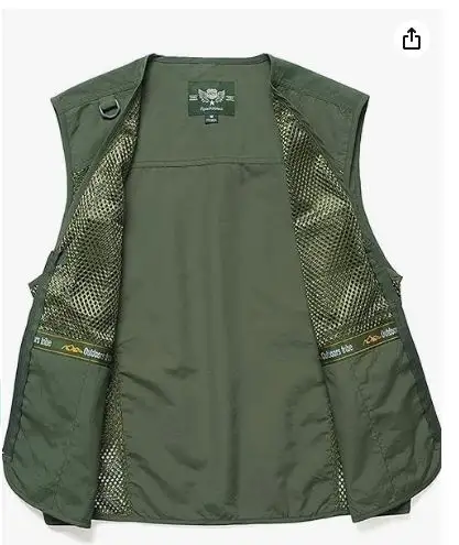 Outdoor men's multi pocket cotton fishing jacket vest New Trend Denim Vest Sleeveless Jean Vests Waistcoats