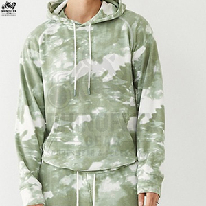 Nouveau survêtement tie-dye tendance, logo OEM personnalisé, survêtement en molleton tie-dye uni pour homme, en vente - Product Image 6