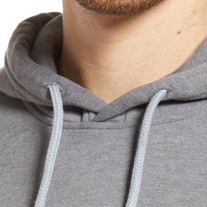 Sweat à capuche en coton mélangé pour hommes pull-over lourd sweat polaire basique uni épaule tombante fabricant OEM Streetwear - Product Image 4