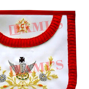 Premium Quality Knight of <b>Rose</b> Croix Degree Apron Custom Made Hand Embroidery Masonic Regalia Apron - Product Image 3