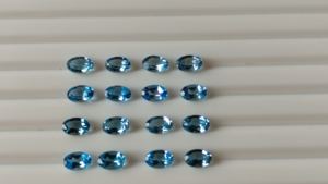 Personalizable 3x5mm corte ovalado mezcla suelta de alta calidad 5A gemas de Topacio Azul suizo cuarzo semiprecioso Zirconia tamaño personalizable - Product Image 2