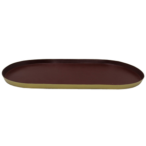High Quality Handmade Iron Metal Oval <b>Tray</b> <b>Black</b> Dish Plate Table Top Server Ware for <b>Serving</b> Food Dinnerware - Product Image 2